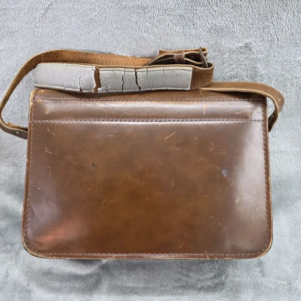 E.G 1 Leather Hand Waxed Messenger Bag